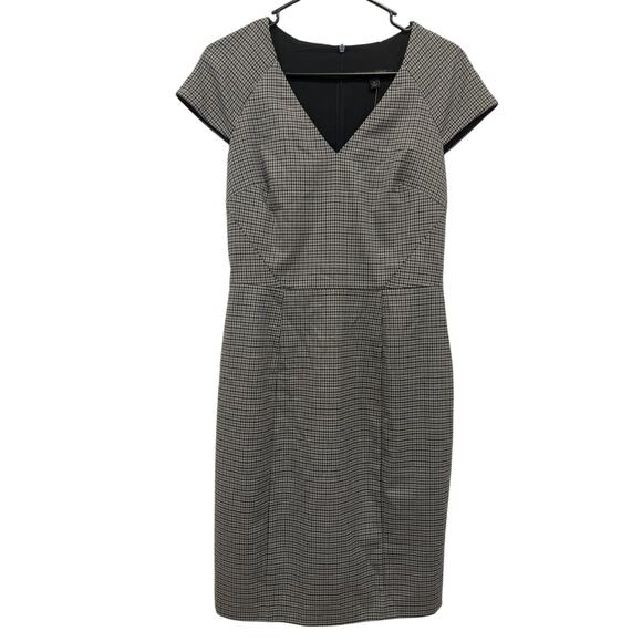 Banana Republic New Dress Gray Houndstooth Gray Size 4 NWT - Picture 2 of 6